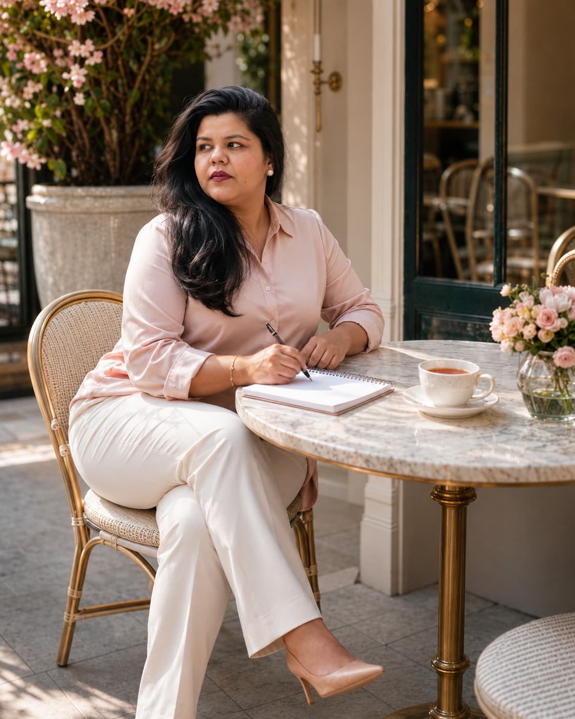 Amrita Ganguly working at a desk